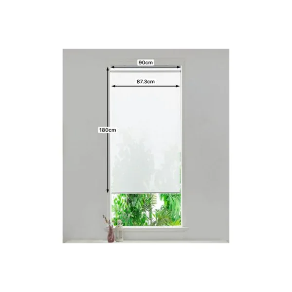 Store enrouleur voile sans perçage Annuri blanc l.90 x H.180cm Goodhome