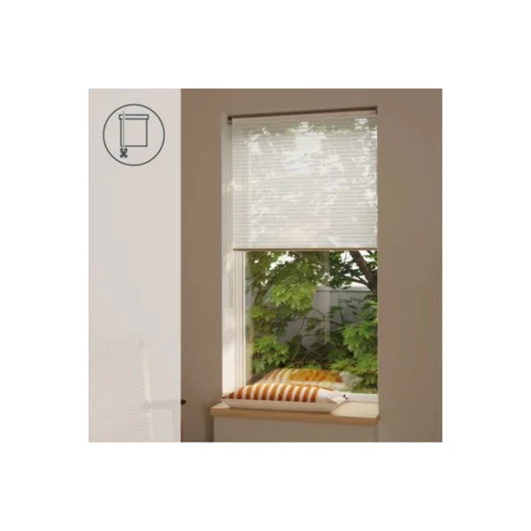 Store enrouleur voile sans perçage Asthall blanc l.75 x H.180cm Goodhome