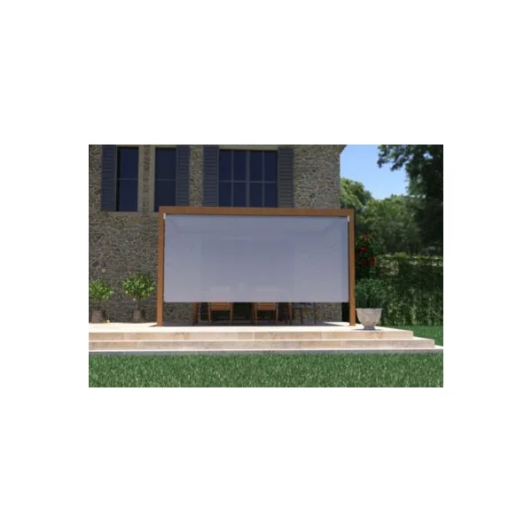 Store façade 4 m pour pergola Salto Alumin'home blanc RAL 9010