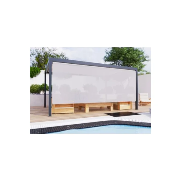 Store façade 5 m pour pergola Salto Alumin'home gris foncé RAL 7016