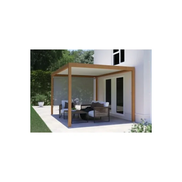 Store latéral autoportant / façade 3 m pour pergola Salto Alumin'home blanc RAL 9010