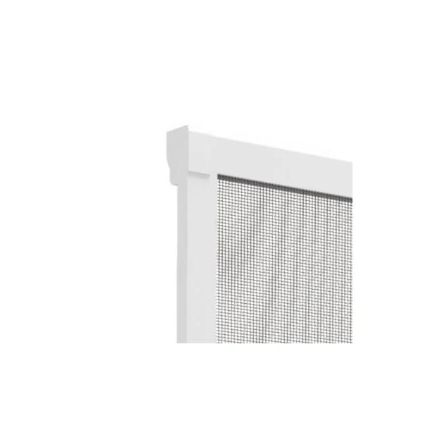Store moustiquaire en aluminium blanc recoupable pour fenêtre l.125 x H.170 cm