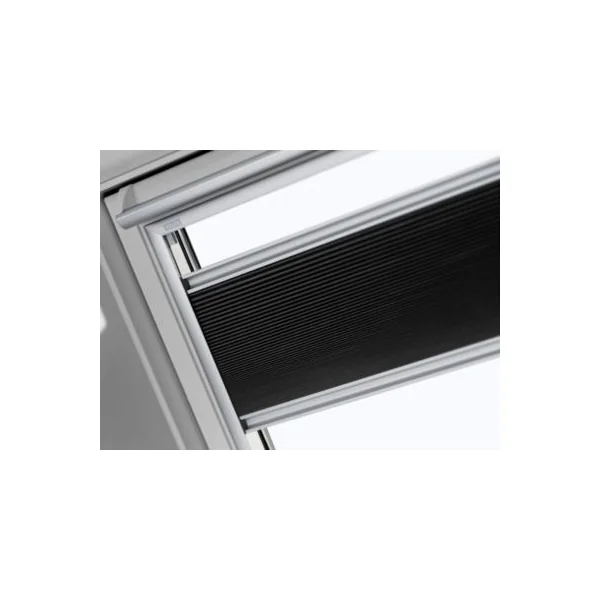 Store plissé occultant isolant fenêtre de toit Velux FHC C02 noir charbon