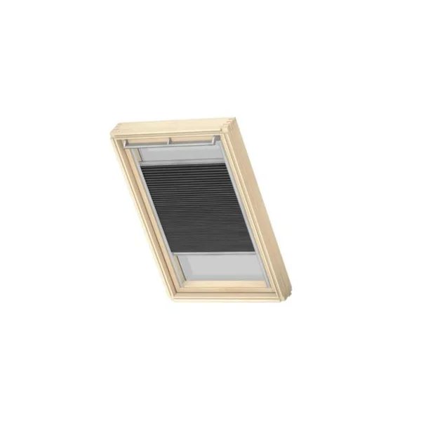 Store plissé occultant isolant fenêtre de toit Velux FHC C02 noir charbon
