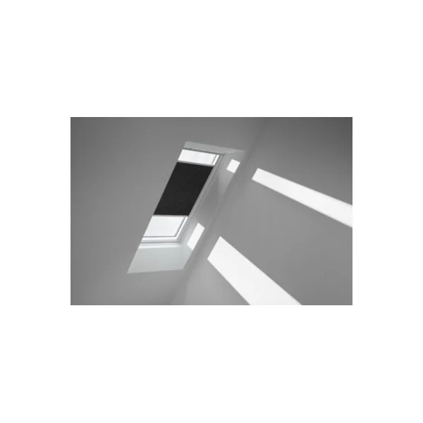 Store plissé occultant isolant fenêtre de toit Velux FHC C02 noir charbon