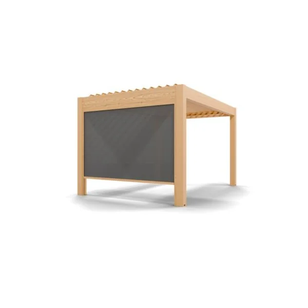 Store ZIP 268 x 225 cm pour pergola Vali 3 x 4 m coloris chêne et gris anthracite