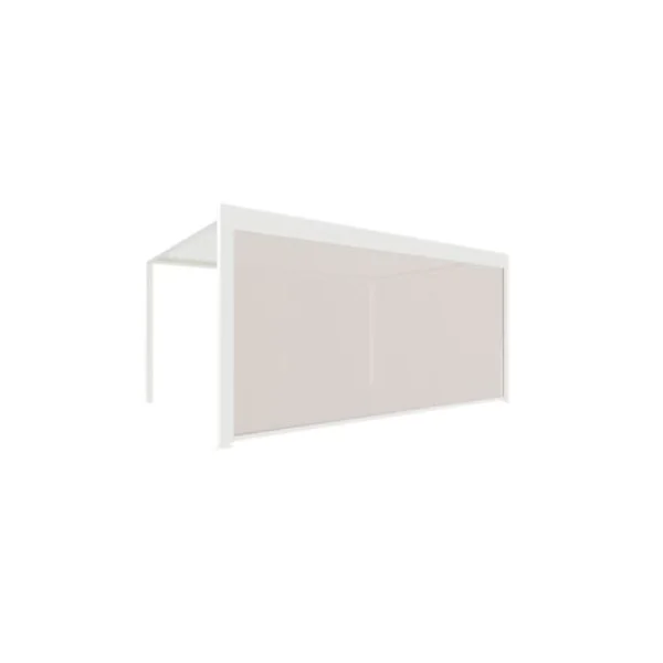 Store zippé façade 5 m pour pergola Salto Alumin'home blanc RAL 9010