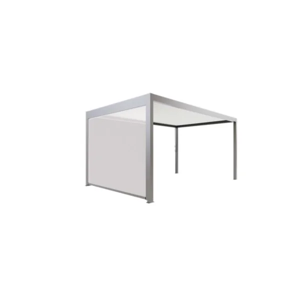 Store zippé latéral autoportant / façade 3 m pour pergola Salto Alumin'home gris taupe RAL 7039