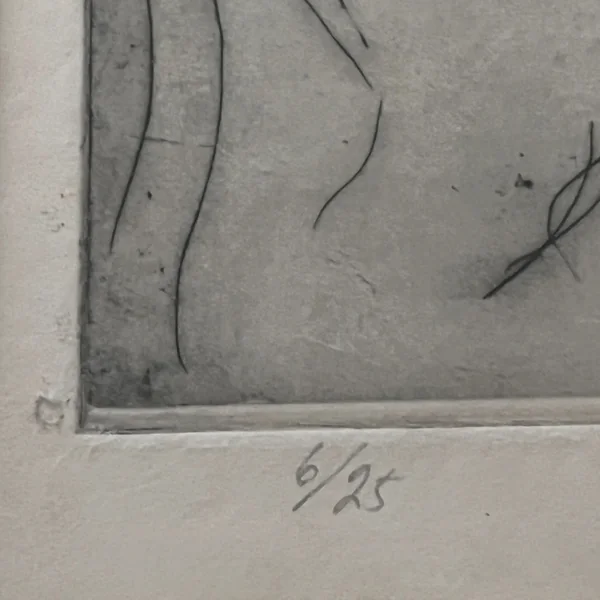 Swedish Etching "Rider" by Börje Sandelin (1926–1970)