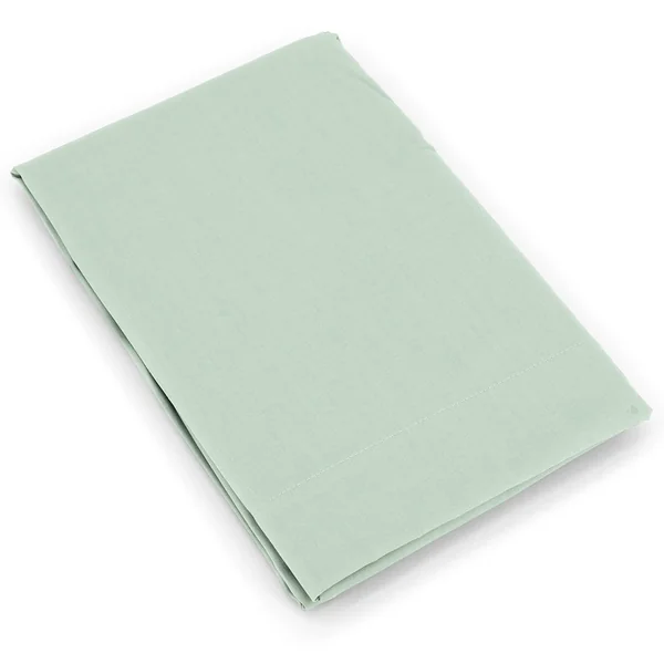 Taie de traversin uni 230X43 cm 100% coton ALTO vert fleur d'amandier