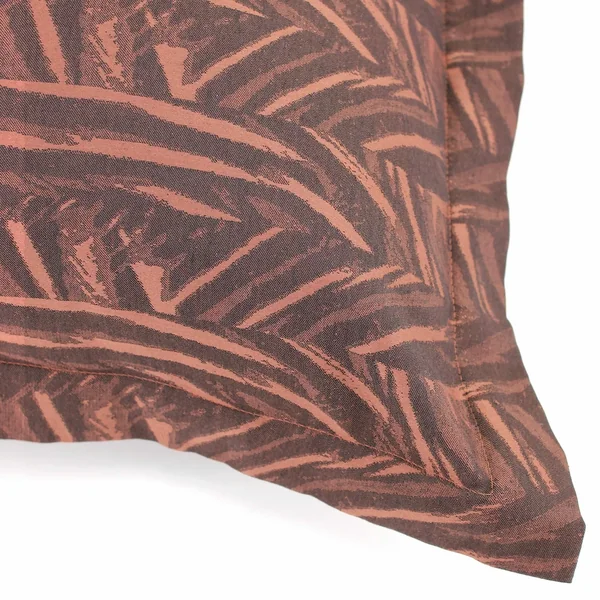 Taie d'oreiller 65x65 cm Satin de coton OPERA Marron foncé