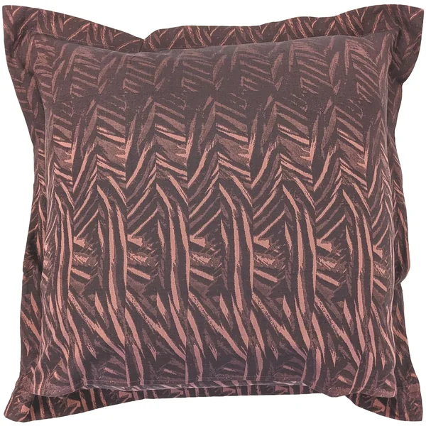 Taie d'oreiller 65x65 cm Satin de coton OPERA Marron foncé
