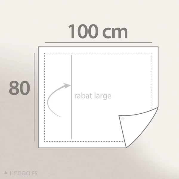 Taie d'oreiller uni 100x80 cm 100% coton ALTO Macaron