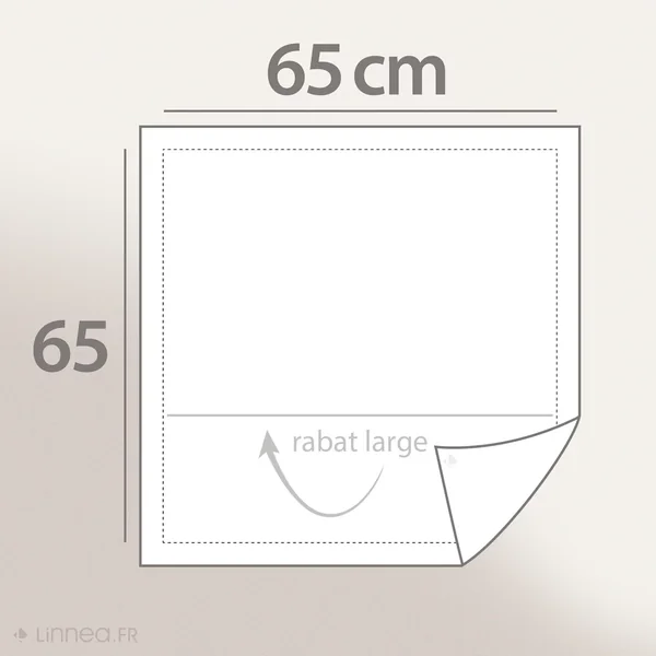 Taie d'oreiller uni 65x65 cm 100% coton ALTO Crème
