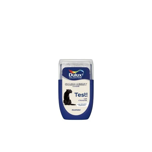 Testeur de peinture Color Resist cuisine Dulux Valentine mat lait d'amande 30ml