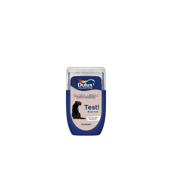 Testeur de peinture Color Resist murs et boiseries Dulux Valentine mat beige nude 30ml
