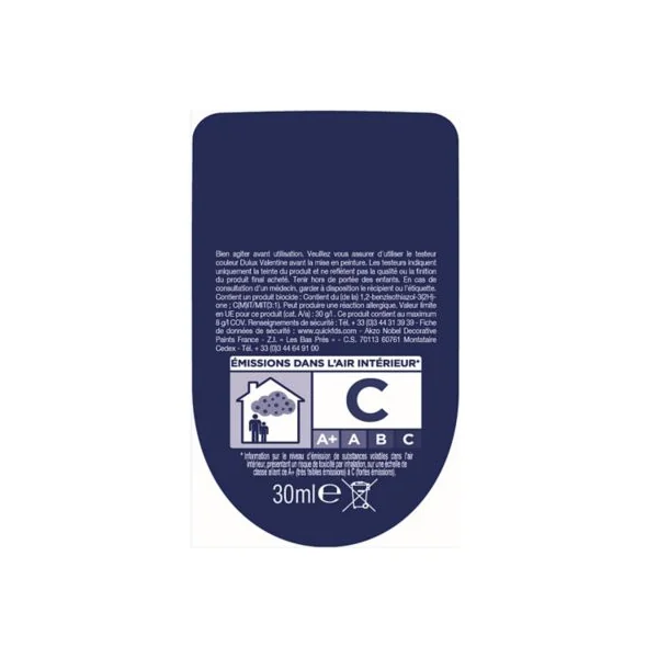 Testeur de peinture Color Resist murs et boiseries Dulux Valentine mat soupçon de rose 30ml