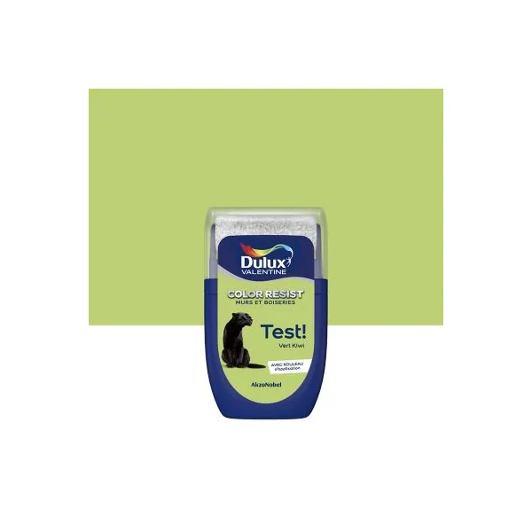 Testeur de peinture Color Resist murs et boiseries Dulux Valentine mat vert kiwi 30ml