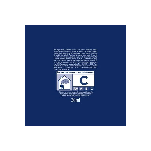 Testeur de peinture Color Resist salle de bains Dulux Valentine satin reflet de jade 30ml