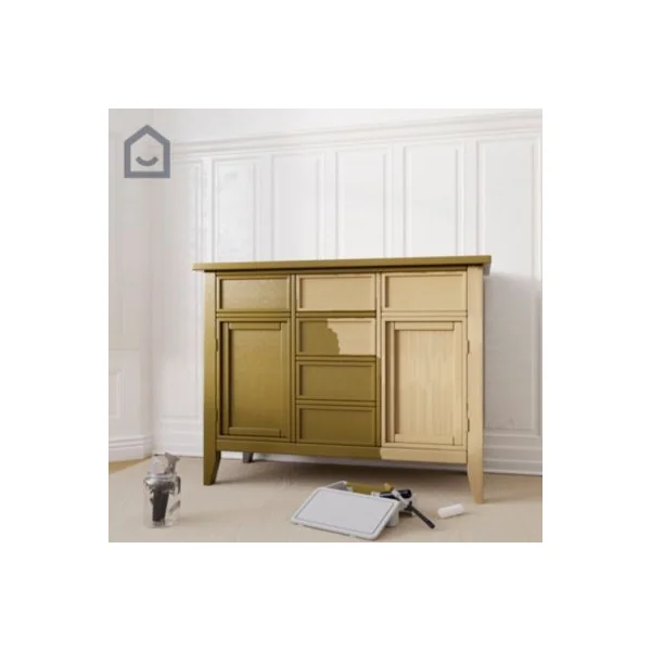 Testeur de peinture pour meubles bois, mélaminé et métal GoodHome satin or Coachella 80ml