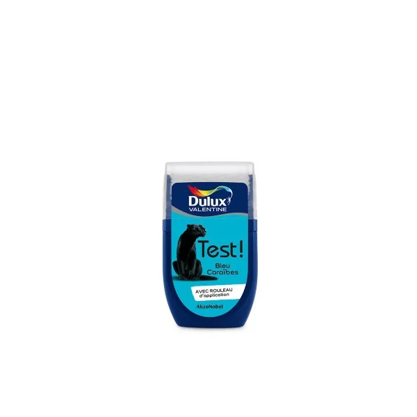 Testeur peinture bleu caraïbes Dulux Valentine Crème De Couleur 30 ml