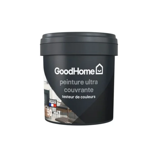 Testeur peinture couleur 2 en 1 velours GoodHome brut fonderie 50ml