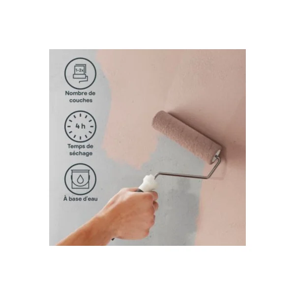Testeur peinture couleur 2 en 1 velours GoodHome granit rose 50ml