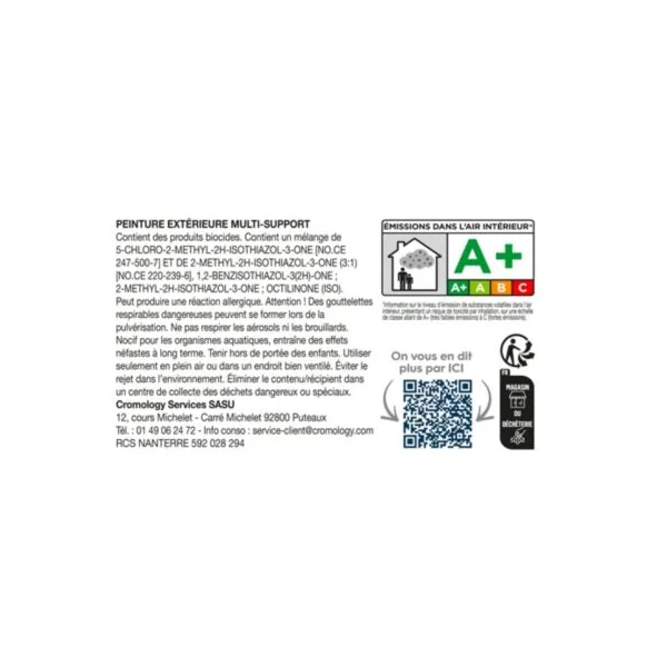 Testeur peinture extérieure multi-supports vert sauge satin Tollens 125 ml