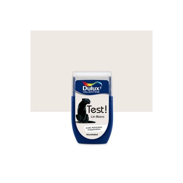 Testeur peinture lin Blanc Dulux Valentine Crème de couleur 30 ml