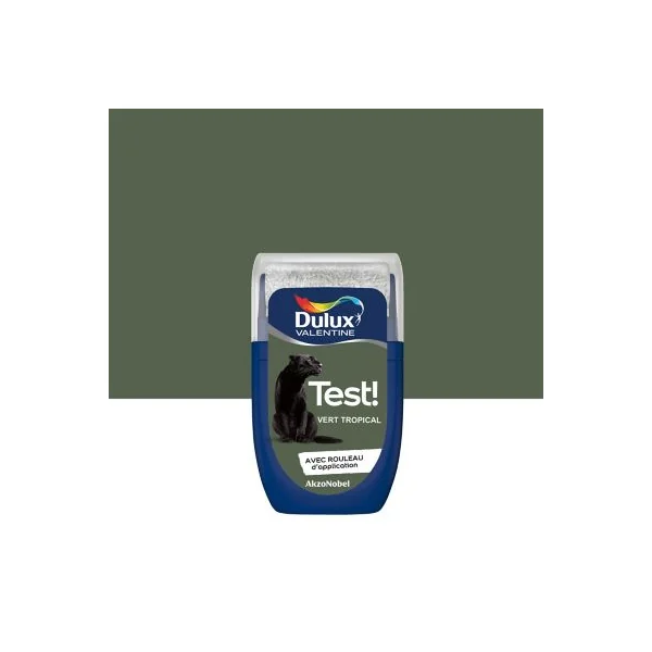 Testeur peinture vert tropical Dulux Valentine Crème de couleur 30 ml