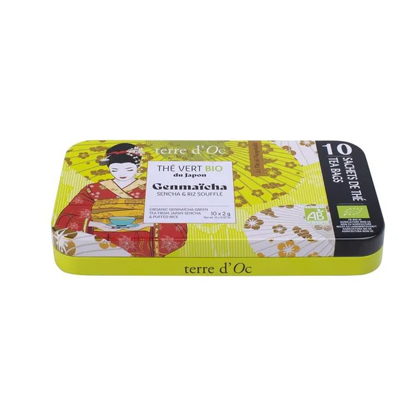 Thé nomade Genmaicha Japon bio Terre d’Oc – 10 x 2 g