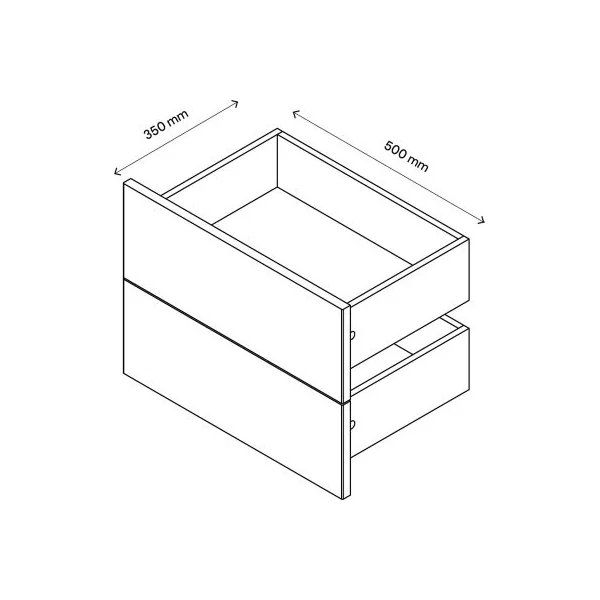 Tiroir blanc brillant GoodHome Atomia H. 18,5 x L. 49,7 x p 30 cm vendu par 2