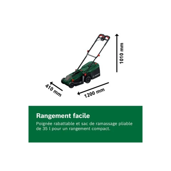 Tondeuse à gazon électrique sans fil sur batterie Bosch Rotak 18V-32 65mm 1x4Ah