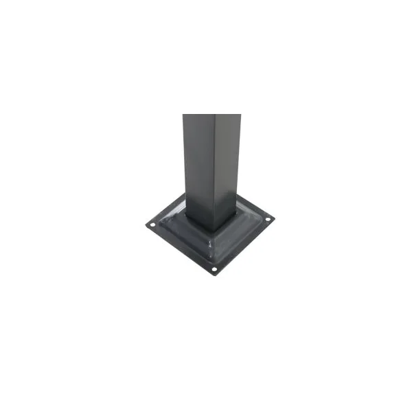 Tonnelle autoportante acier, aluminium et toit rétractable polyester Blooma Pita gris 3 x 3 m