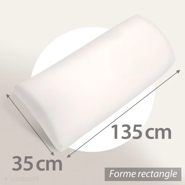 Traversin plat 135x35 cm ASCONA mousse à mémoire de forme viscosoja