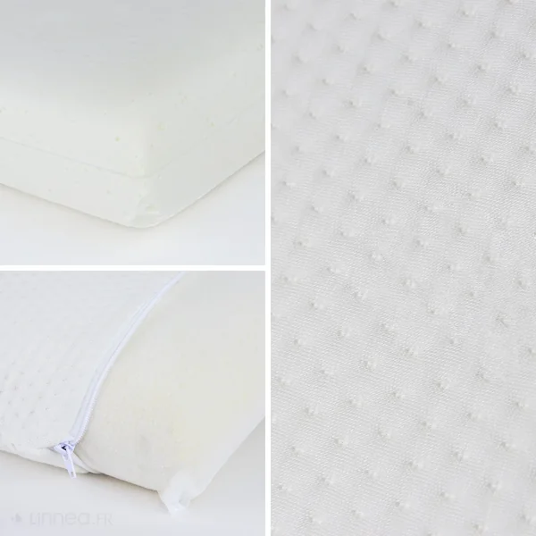 Traversin plat 150x35 cm ASCONA mousse à mémoire de forme visco