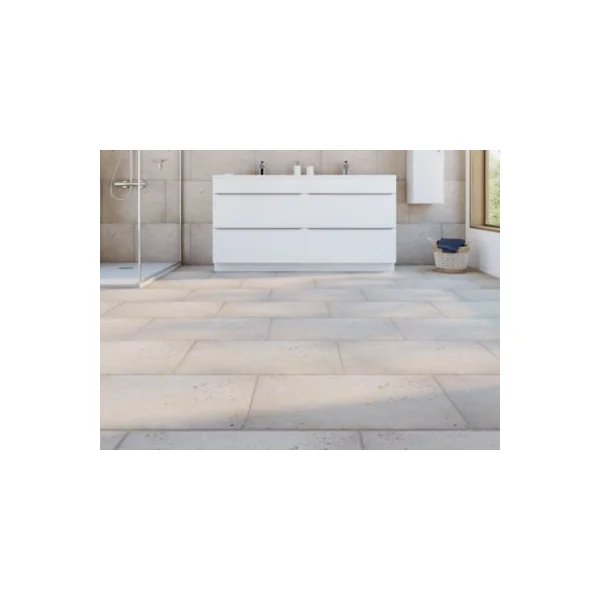 Travertin sol et mur intérieur L.60 x l.40 cm x ép.12 mm, Travertino Light