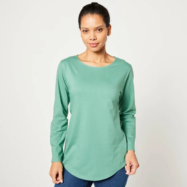 T-shirt manches longues, vert jade