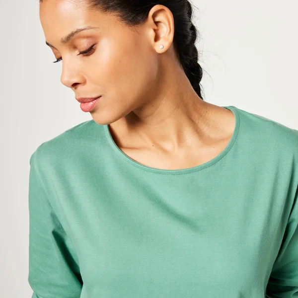 T-shirt manches longues, vert jade