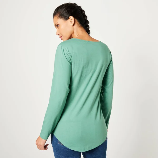 T-shirt manches longues, vert jade