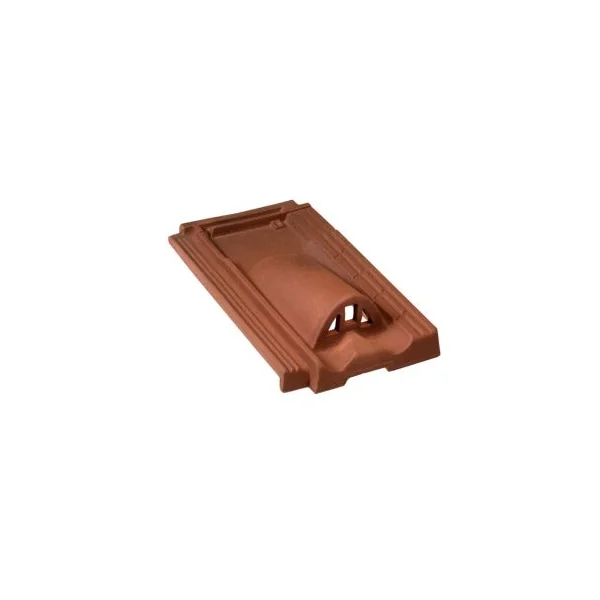 Tuile chatière en terre cuite Marseille rouge vieilli L. 433 x l. 263 mm