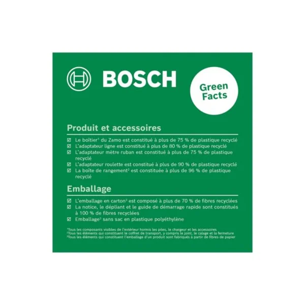 Télémètre laser Bosch Zamo Set portée jusqu'à 25 m précision ± 2 mm