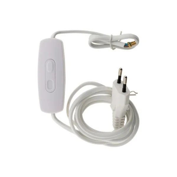 Variateur pour LED de 1 à 50 W précablé avec fiche 6A coloris blanc