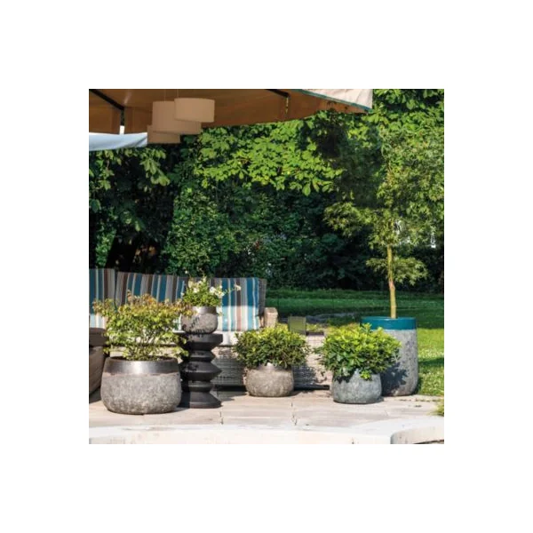 Vase haut Galway terre cuite gris H.60 cm Deroma