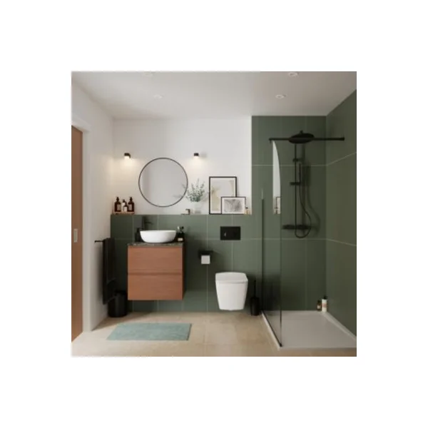 Vasque à poser ronde en céramique blanche Ø41.5 cm GoodHome Ondava