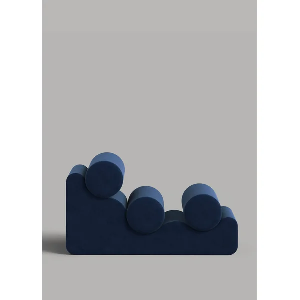 Velvet Plywood Lounge Chair