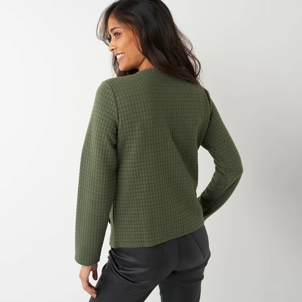 Veste matelassée zippée, kaki