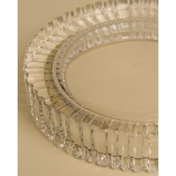 Vide-poches circulaire en cristal et argent par Arnolfo di Cambio 60's