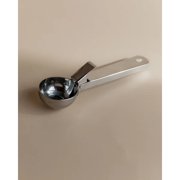 Vintage 1970s Ice Cream Serving Set for 4, Stainless Steel Cups, Spoons, Tray, Scoop