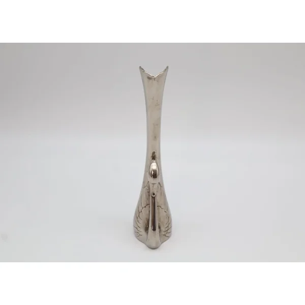 Vintage Art Deco Silver-Plated Swan Solifleur Vase (c. 1920-1930)